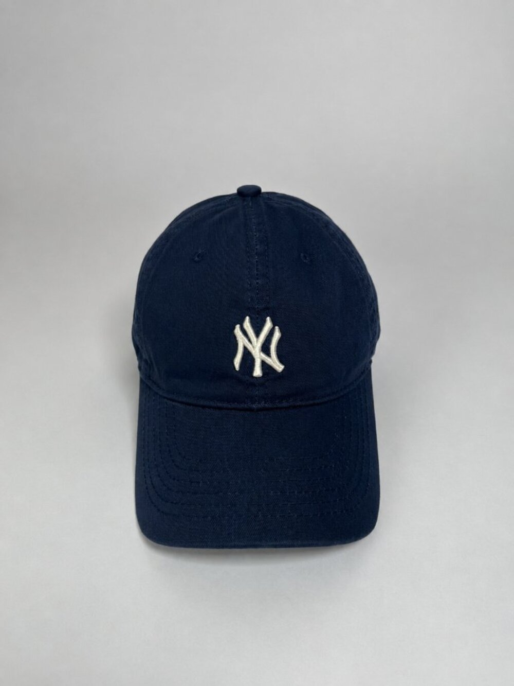 Rookie Slider Cap (cp77) -Navy Cotton Baseball Cap-Adjustable-MLB- NY Mini Logo